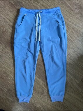 Figs Zamora Light Blue Drawstring Jogger Scrub Uniform Pants